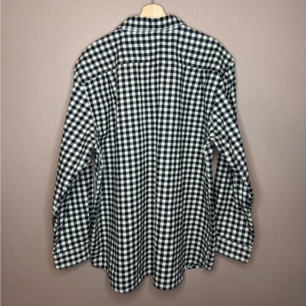 Carhartt Men's Loose Fit Plaid Flannel Long Sleeve Black & White Button Up XL - Picture 11 of 15